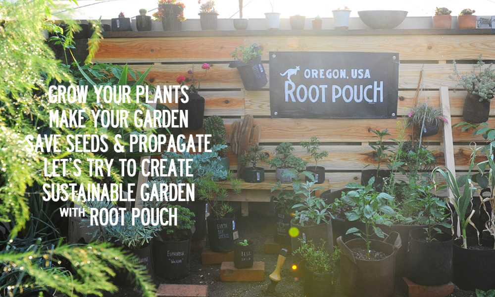 Root Pouch | リサイクル素材から作られた不織布製のサステナブルな植木鉢ルーツポーチ